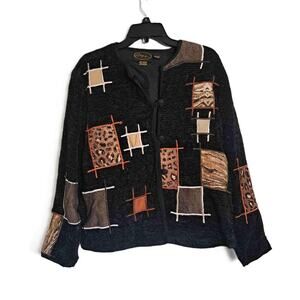 Alex Kim Vintage Embroidered Patchwork Tapestry Jacket